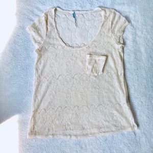 Free People Lace Shirt